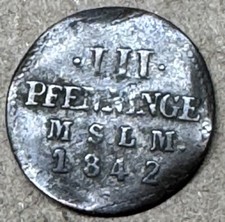 German States - Hannover - 1842 - Pfennig - 19th Century Copper Coin