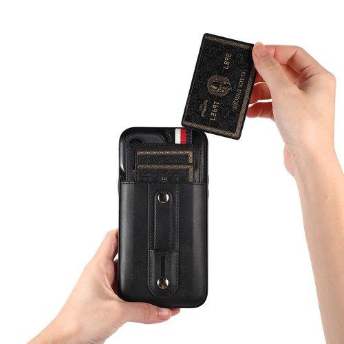 For iPhone 15 14 13 12 11 Pro Max PU Leather Hidden Wallet Card Slot Stand Case - Picture 7 of 68