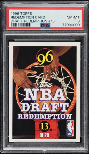 1996-97 TOPPS DRAFT REDEMPTION KOBE BRYANT #13 CARD PSA 8 NM-MT
