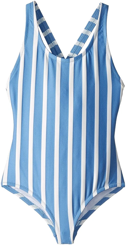 Milly Minis Girl's Scoop Back One-Piece Blue / Ivory size 12 Girls 177396 - Image 2 of 2