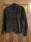 Womans Chico's Size Medium / 1 Brown Suede Leather Jacket Blazer — photo 4
