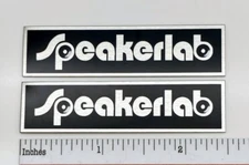 Speakerlab Speaker Badges  Vintage Black Version  Custom  Made Aluminum Pair 