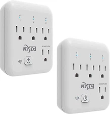 Smart Tap 2-Pack, 4-Outlet Smart Plug WiFi Outlet Wall Tap, Energy Monitoring