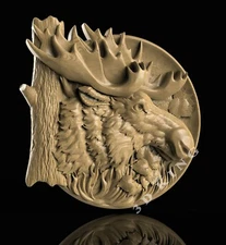 STL 3D Model THE MOOSE for CNC Router Aspire Artcam 3D Printer Engraver Cut 3D