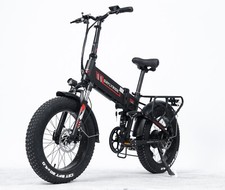 Nuova bici elettrica 2022 1000W 20'' cambio SHIMANO A 7 VELOCITA' NERA/ROSSA