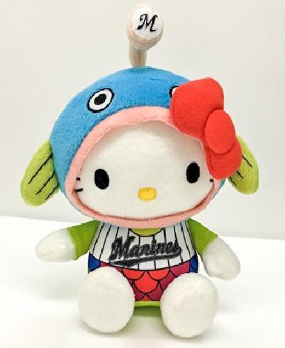 Hello Kitty x Chiba Lotte Marines Mysterious Fish Plush 6.2" Sanrio 2015 - Picture 1 of 8