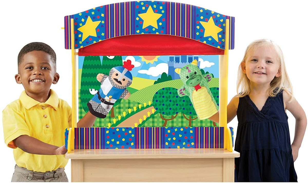 Melissa & Doug Luxe poppentheater (stevig, niet-kantelend