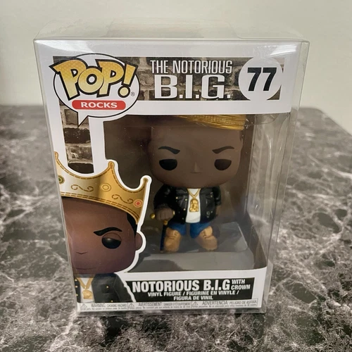 Funko POP! Rocks The NOTORIOUS B.I.G. with Crown Vinyl Figure #77 w/ Protector
