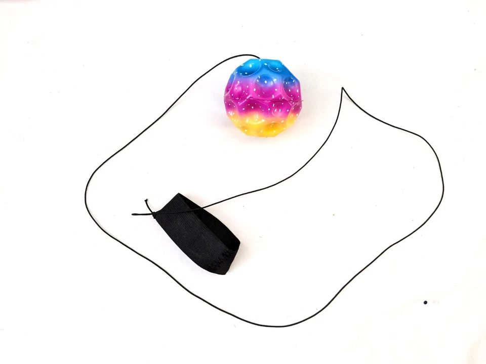 24 piezas Moon Bouncy Return Pelota deportiva con cuerda de nailon Bolsa de fiesta Rellenos Juguete :o) Foto 3 de 4