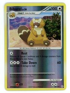 Pokemon Card - Bibarel 20/130 - Diamond & Pearl - Reverse Holo