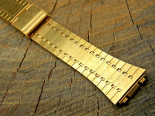 Vintage Watch Band Stainless Steel Sliding Clasp 21mm NOS Unused Bracelet