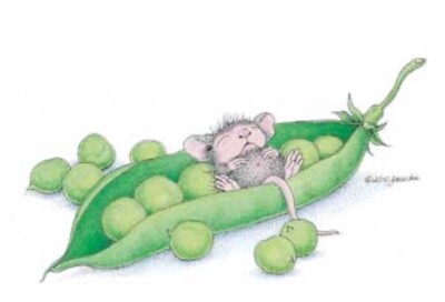 New Clear Cling Unbranded STAMP  House Mouse Style  Peapod Nap  (Z8)￼