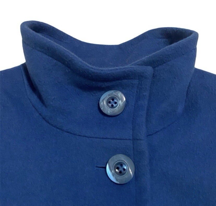 Pendleton Coat Long Button Down Blue Wool - image 3