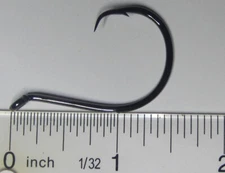 50 Gamakatsu Offset Point Circle Hooks 6/0 208416 NSB Black Nickel Finish