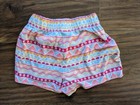Size 7  L Cat & Jack Girl White Red Shorts Bottoms Geometric — photo 4