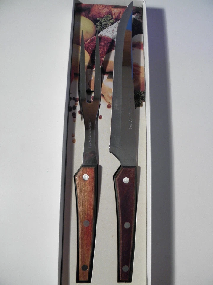 Schönes AMC Present * Bratenbesteck * Tranchier-Besteck * wohl unbenutzt * - Bild 3 von 4