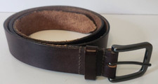 Timberland Vintage Belt XL Men 1.25 Brown Leather Logo USA fits 36-40"