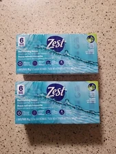 2 Zest Sealed 6-Pks Refreshing Aqua Deodorant Bar Soap Vit E 3.2 Oz Ea (12 bars)