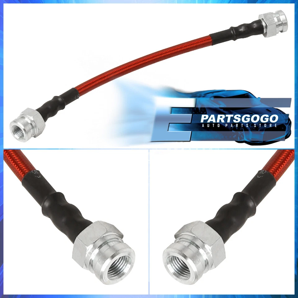 For 90-96 300ZX Z32 JDM Front & Rear S/S Braided Hose Oil Brake Lines Cable Red Foto 3 de 4