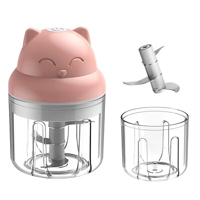 MINI ZERKLEINERER HÄCKSLER LEBENSMITTEL KNOBLAUCH GEWÜRZE FLEISCH MIT AUFLADUNG USB_5424