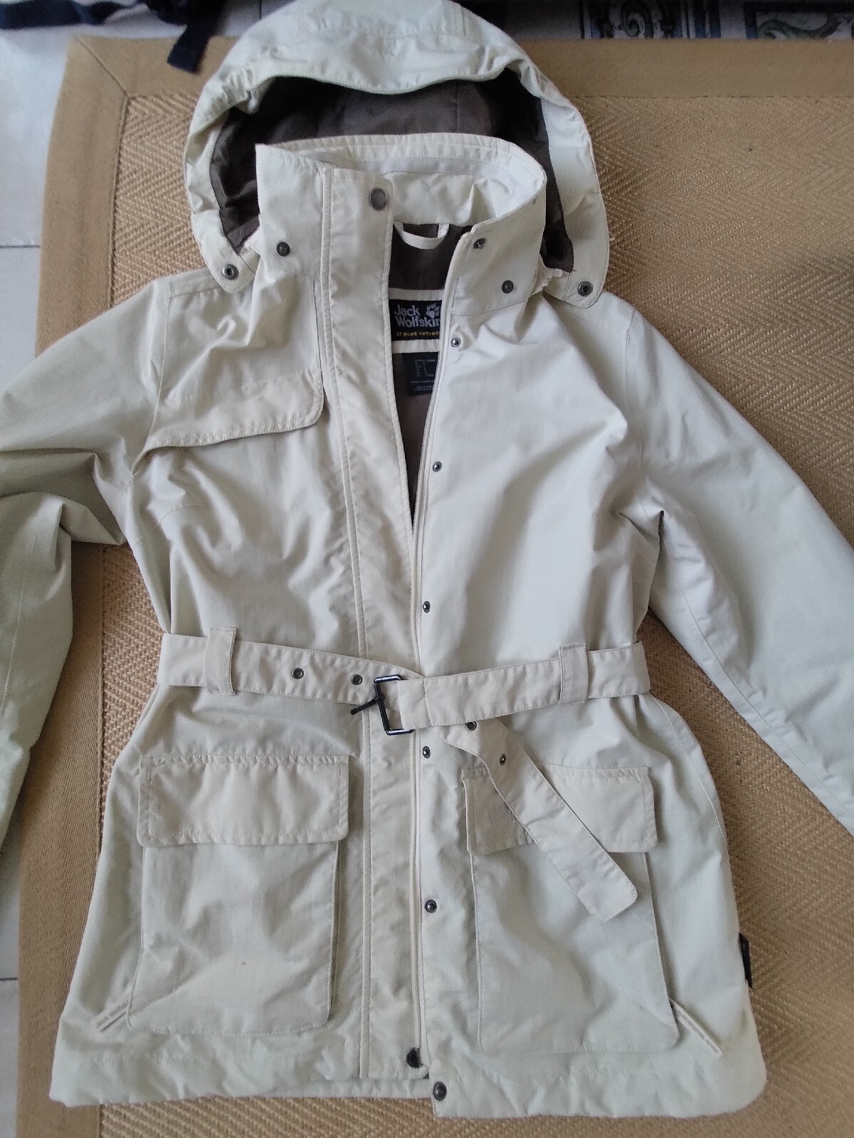Jack Wolfskin Women's Kimbey Parka jacket, White Sand, size 12