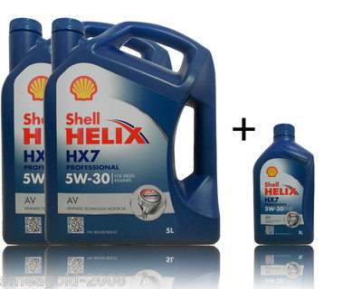 Shell Helix HX7 Professional AV 5W30 Motoröl 1x1+ 2x5 Liter VW 50500