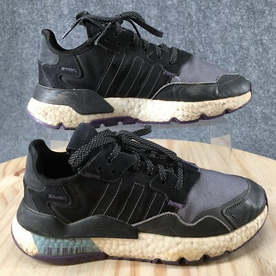 Adidas Shoes Womens Nite Jogger Athletic Low Sneakers FV4135 Black  Fabric