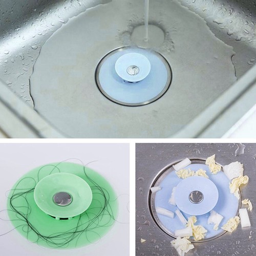 3x Küche Silikon Abfluss Sieb Haar Ablaufsieb Siebkorb Spüle Stöpsel Waschbecken - Bild 3 von 12