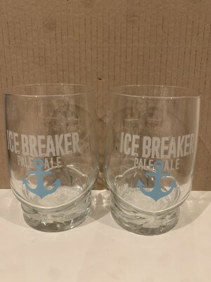 2 x Eisbrecher Grün King Pint Gläser Brandneu Kostenloser Versand am selben Tag