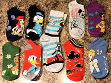 Lot of 9 Pairs of New Disney Princess  The Gang Women's Ankle Socks SZ 5-9