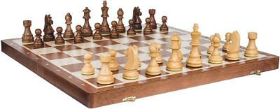 Wooden Tournament Folding Chess Set Staunton Medium (19'' - 48cm