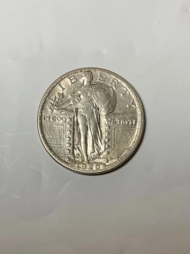 1920 S STANDING LIBERTY QUARTER VERY NICE AU SCARCE DATE