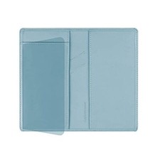 RFID Blocking Leather Checkbook Cover Holder w/ Built-In Divider and Pen Holder