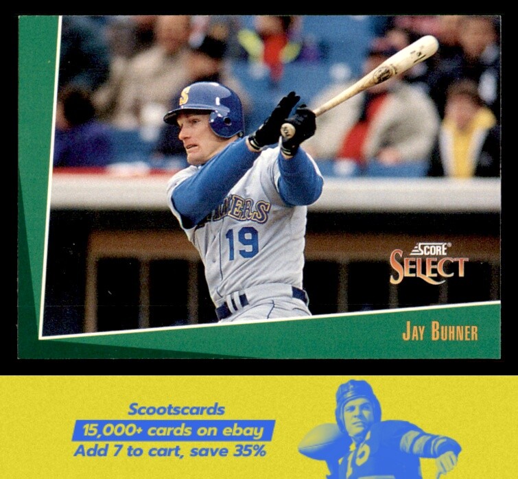 1993 Select Jay Buhner    #202 Seattle Mariners