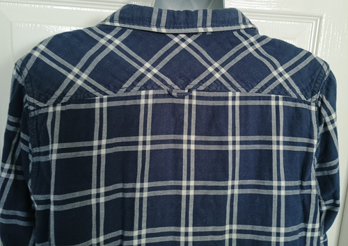 Tog24 size 16 long blue check blouse - Picture 13 of 14