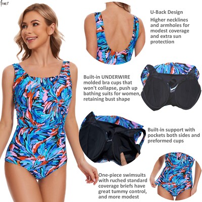 Bimei Pocketed Swimwear Mastectomy Swimsuit619 Size Mastectomy