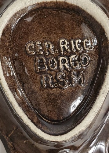 Cenicero de recuerdo de cerámica 3D vintage representante San Marino hecho en Italia BORGO R.S.M - Imagen 5 de 8