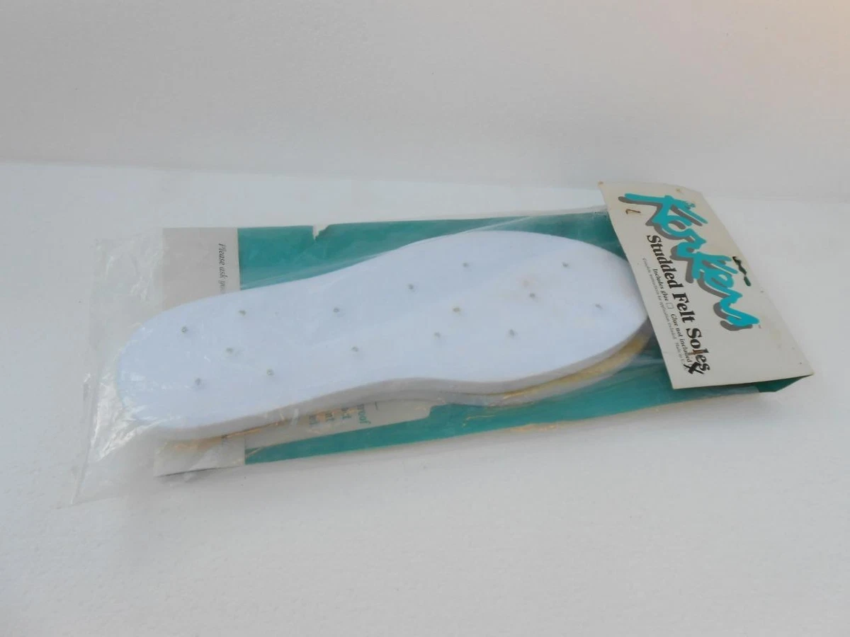 NEW KORKERS Studded Felt White Re Sole Kit Size 13 eBay