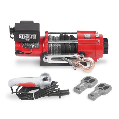 Stealth elektrische Seilwinde 4500 Pfund 12 V mit synthetischem Seil & kabell...