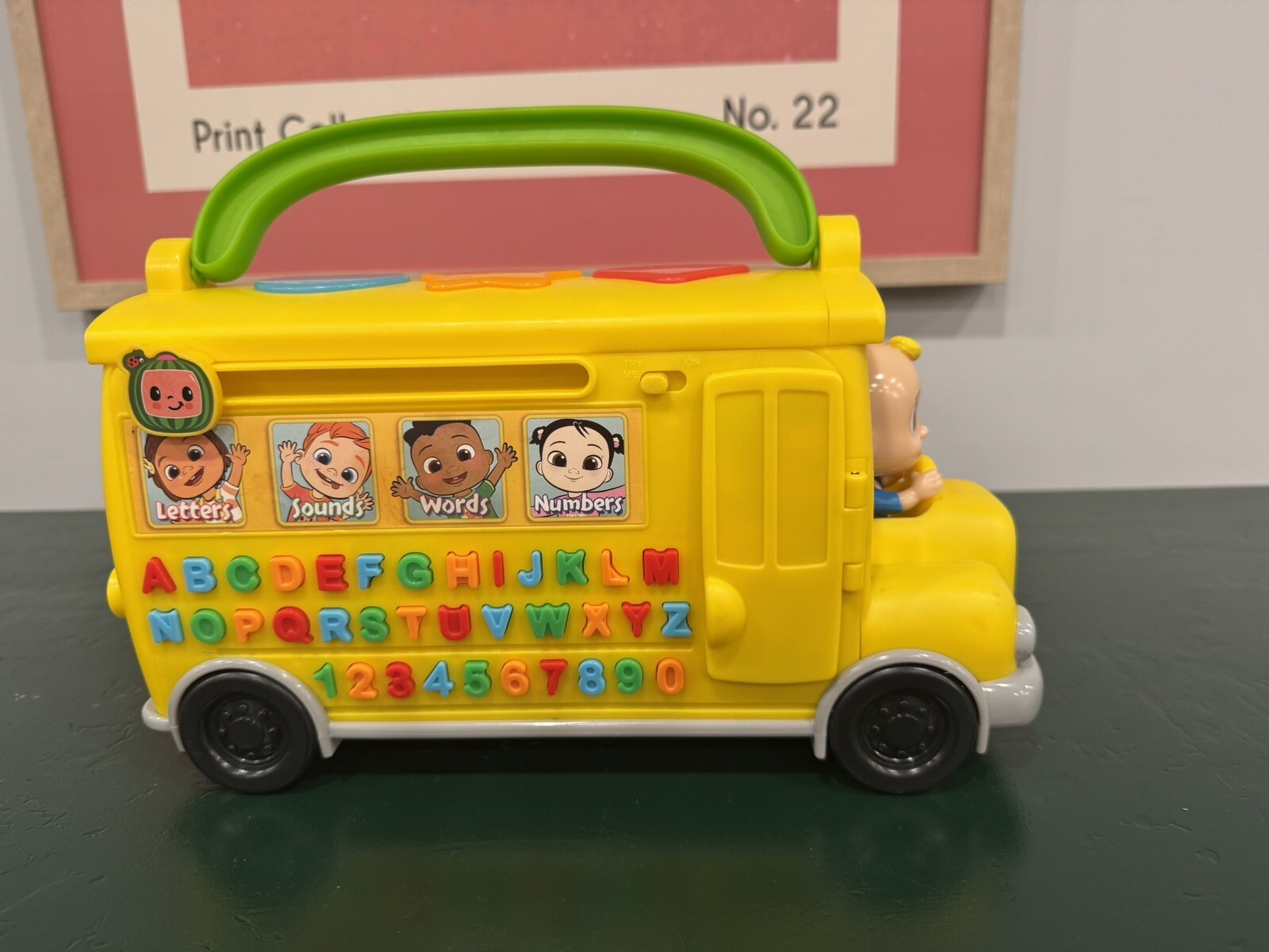 Cocomelon School Bus Musical Learning Number Letter Recognition Sounds & Lights!
