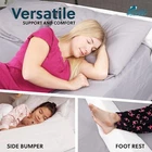 Headboard Wedge Pillow for Headboard Gap with Ultra Soft Cover - Queen and King