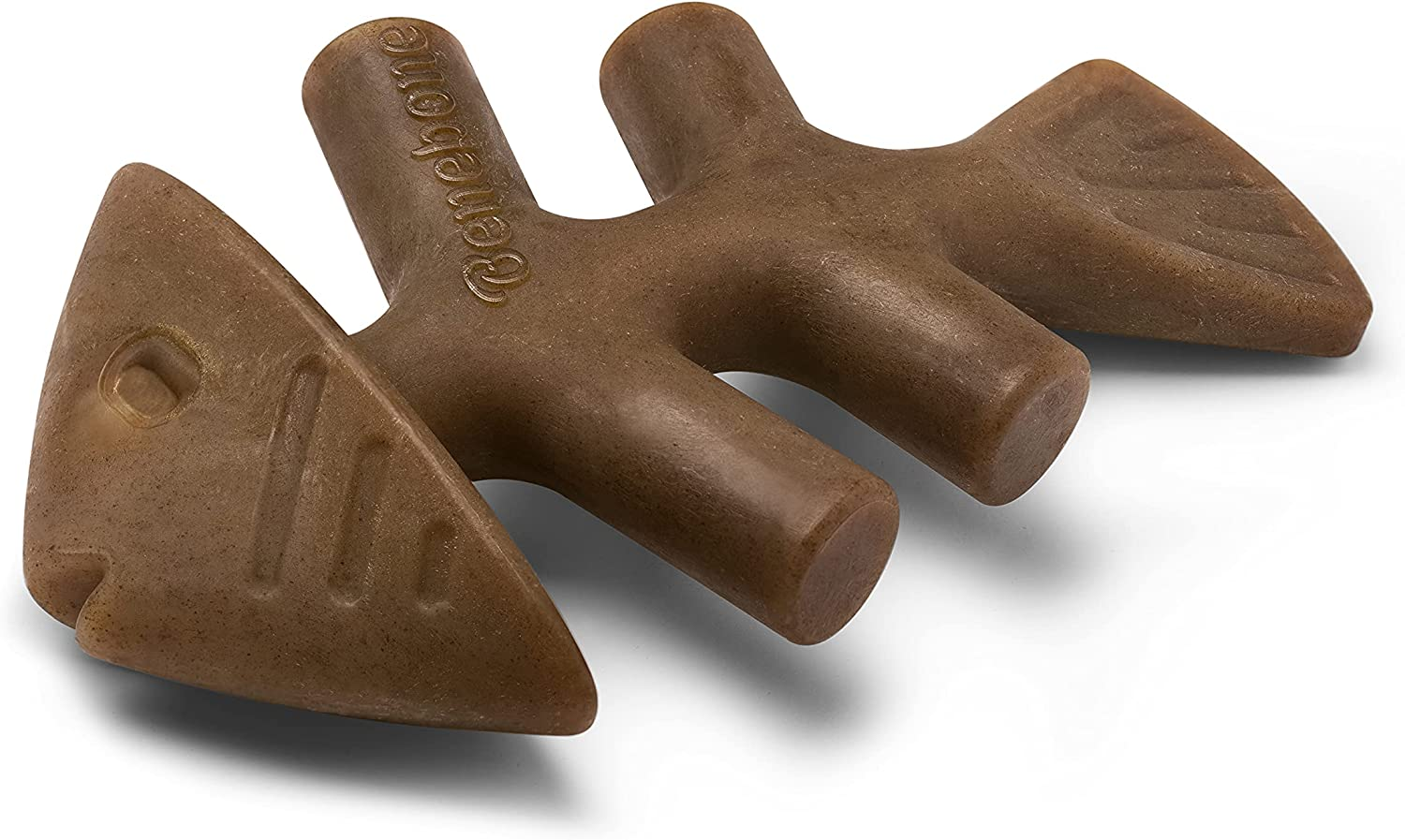 Fishbone Durable Dog Chew Toy for Aggressive Chewers, Real Fish, Made in USA, Me