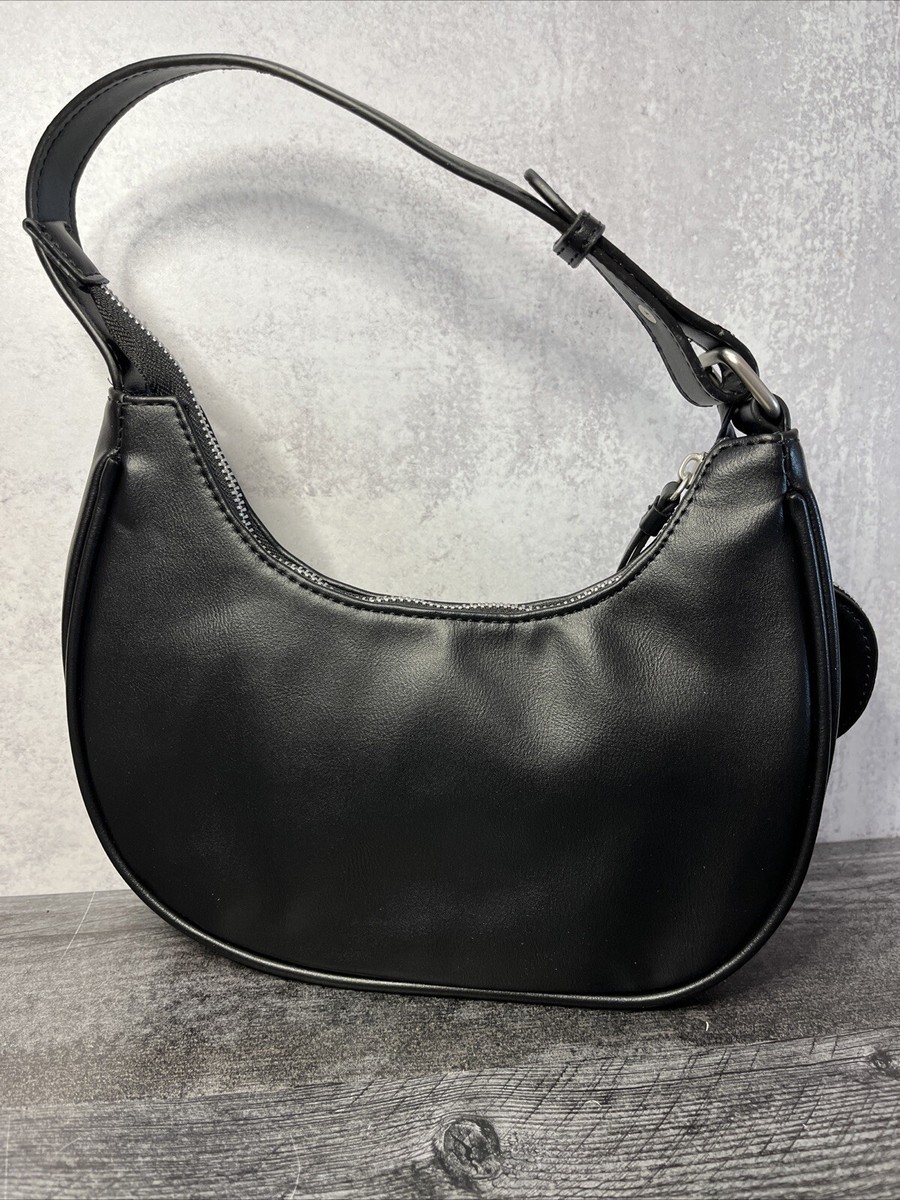 バッグ french mixed material shoulder bag black French Connection Sabrina Shoulder Bag With Accessory Pouch