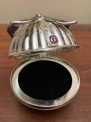 Vintage Holiday 2002 Gorham Silver TRINKET RING BOX Magnetic closure