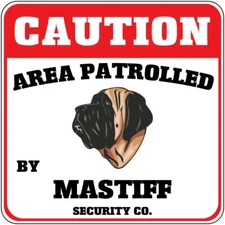 Crossing Sign Caution Area Patrolled by Mastiff Dog Security Co Cross Xing Metal