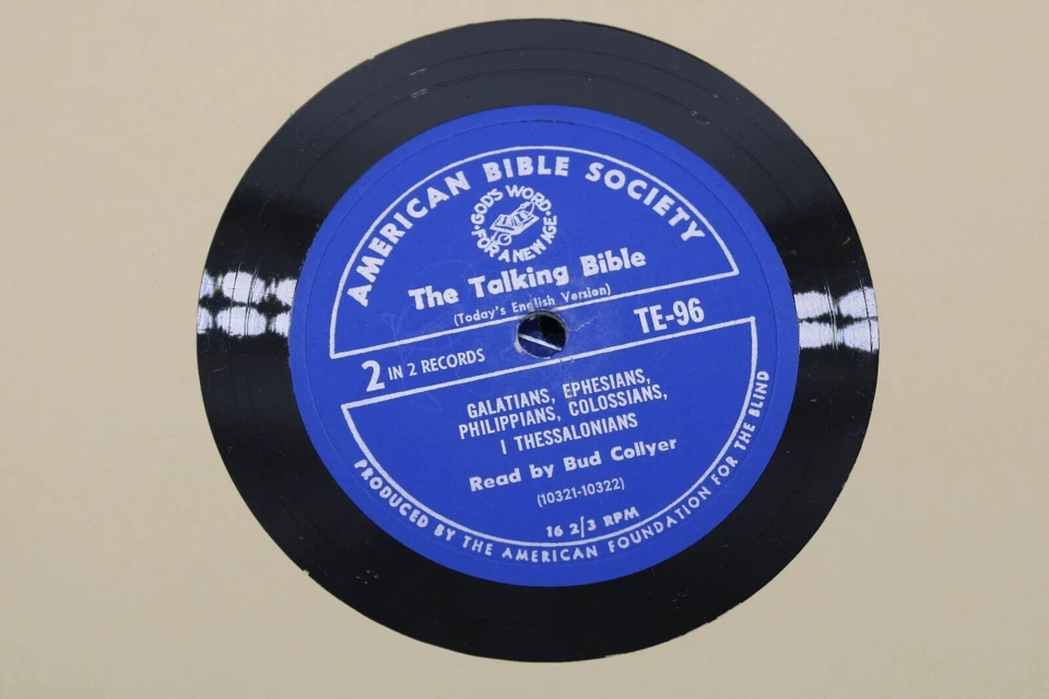 The New Testament 10” Vinyl Records By Bud Collyer American Bible Society Braill Foto 3 de 4