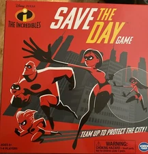 Disney Pixar The Incredibles Movie Save The Day Kids Family Board Game   (New)
