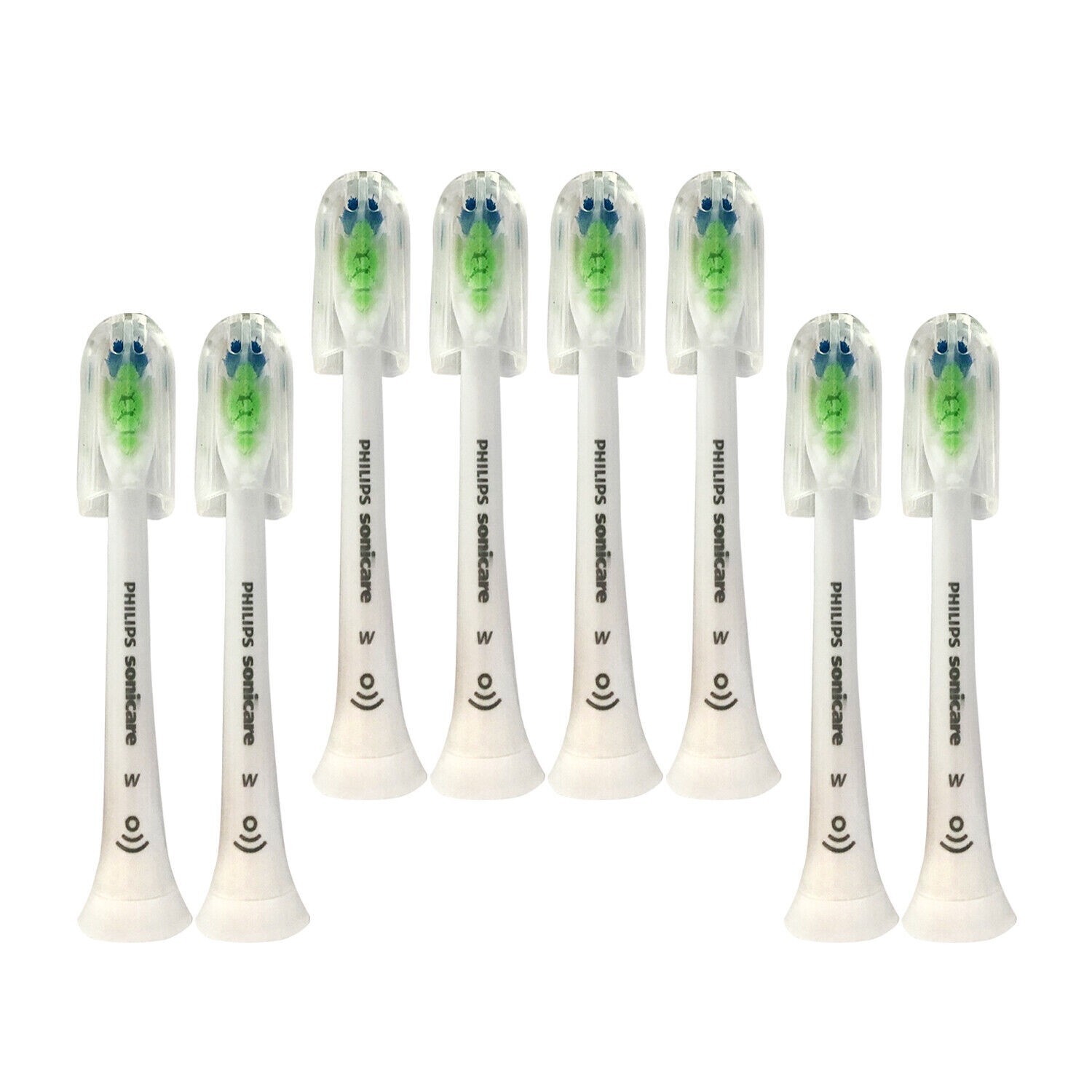 8x Philips Sonicare DiamondClean W2 Replacement Brush Heads White New