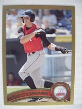 TRAYCE THOMPSON #/50 GOLD Border 2011 Topps Pro Debut baseball card DODGERS #170