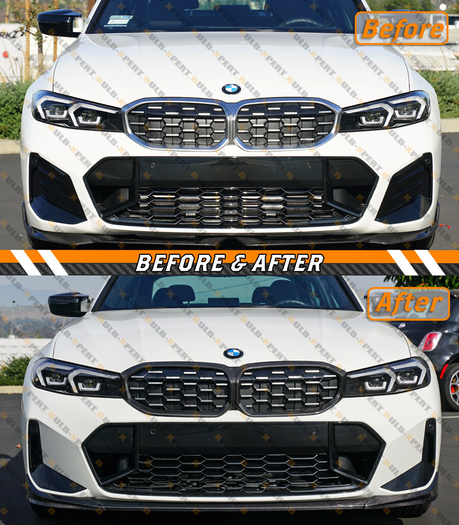 FOR 2023-26 BMW G20 330i M340i DRY CARBON FIBER GRILL GARNISH